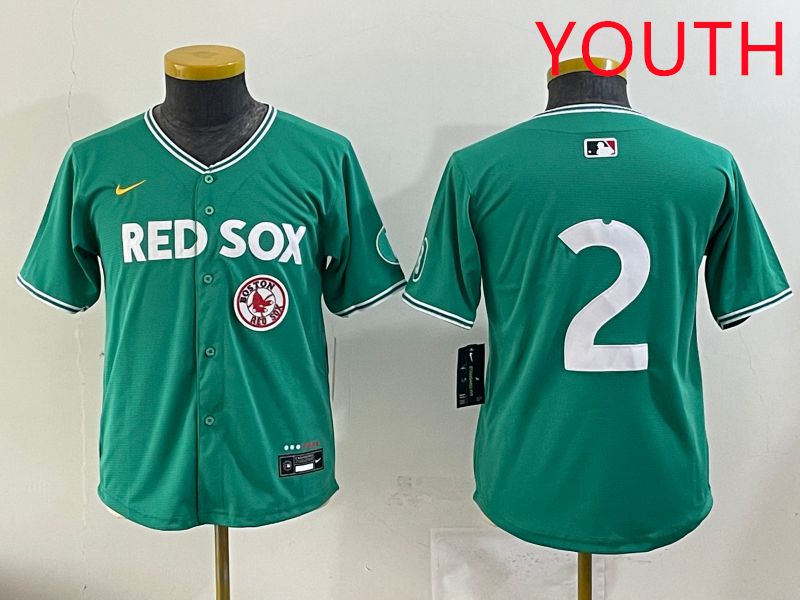 Youth 2025 Boston Red Sox 2 No Name Dark Green Joint Name Nike MLB Jersey style 20